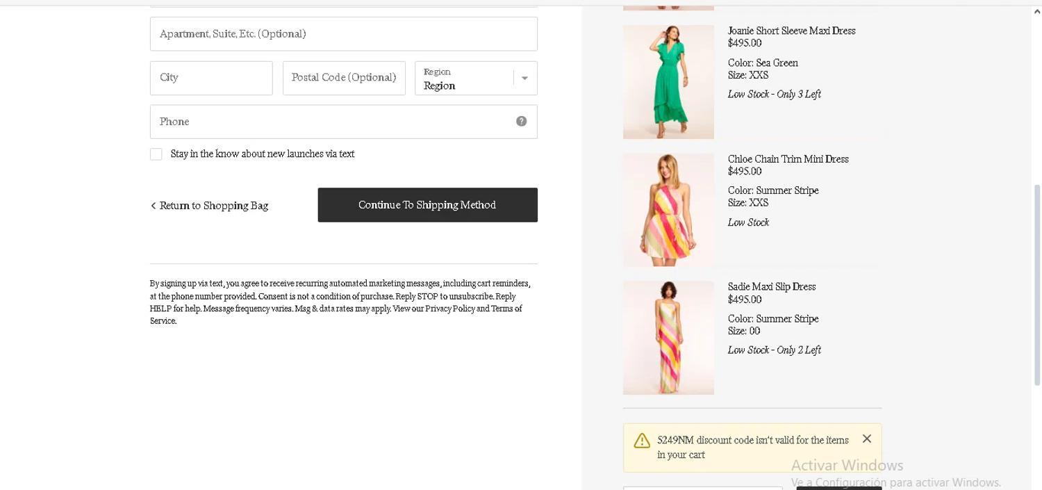 How to apply Ramy Brook coupon code